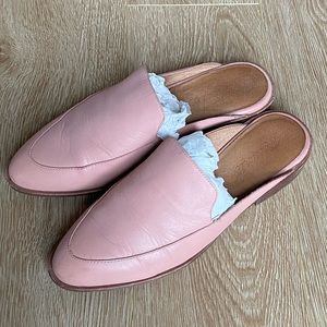 Madewell Mules, Slip On Shoes, Light Pink
